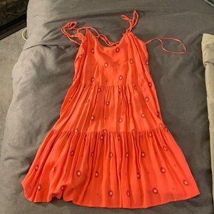Size small mini dress in color salmon